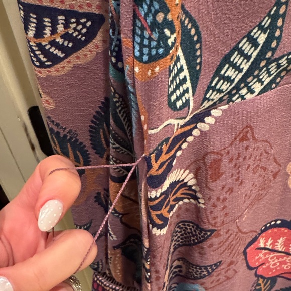 Farm Rio Wild Night Lavendar belted mini dress - Picture 7 of 10